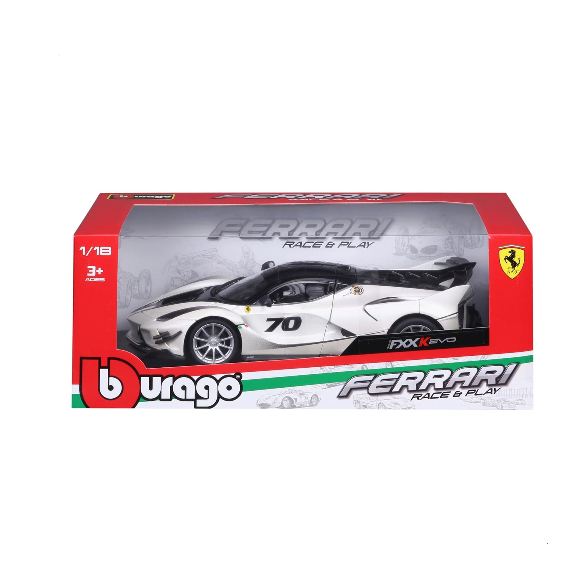 Ferrari FXX-K Evo — White/Black | 1:18 - Image 7