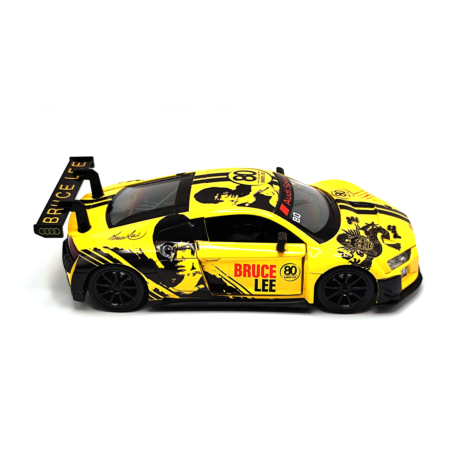 Audi R8 (Bruce Lee 80Th Anniversary) Model — Yellow | 1:32 - Image 2