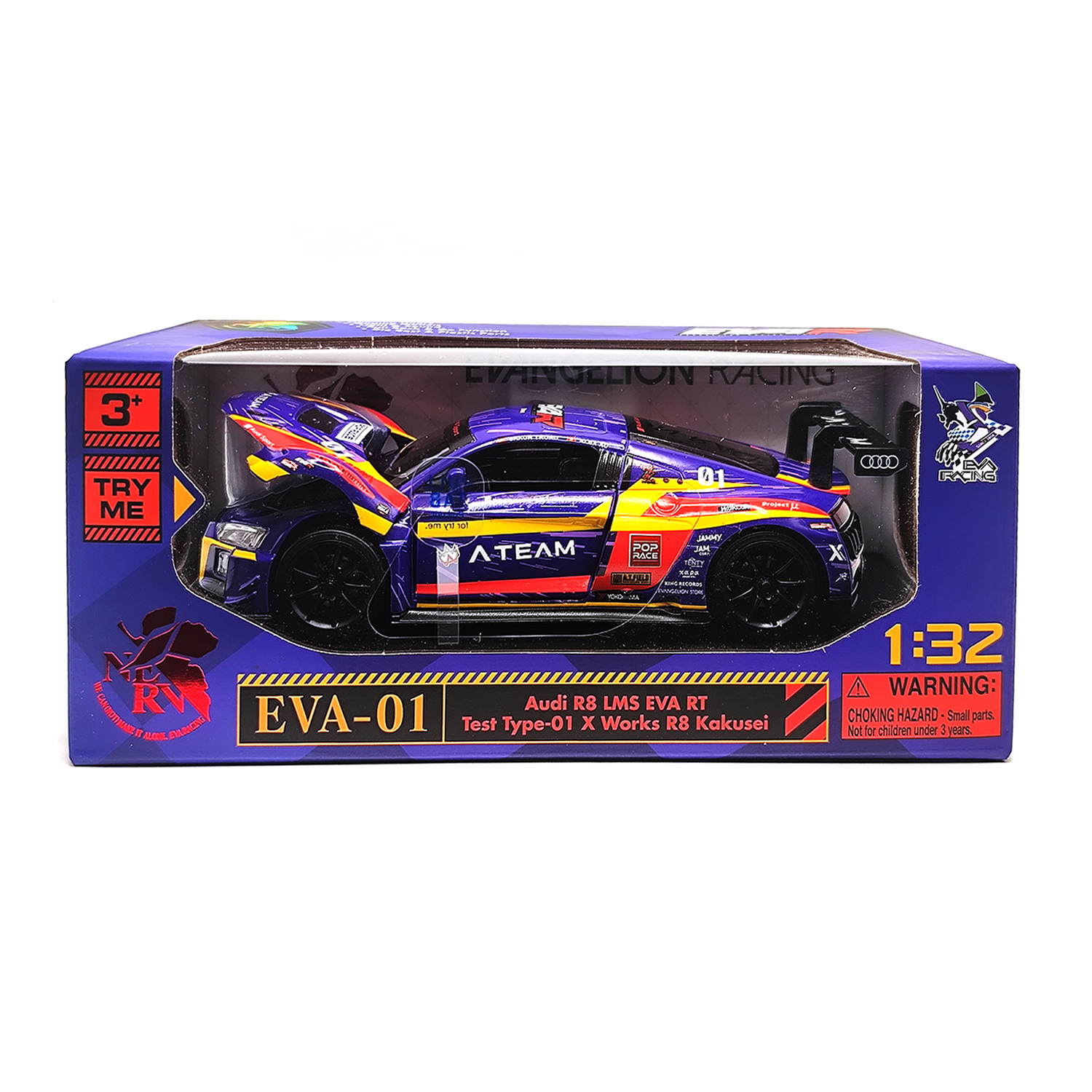 Audi R8 Lms Eva Rt Test Type-01 Kakusei X Works R8 Model — Blue | 1:32 - Image 4